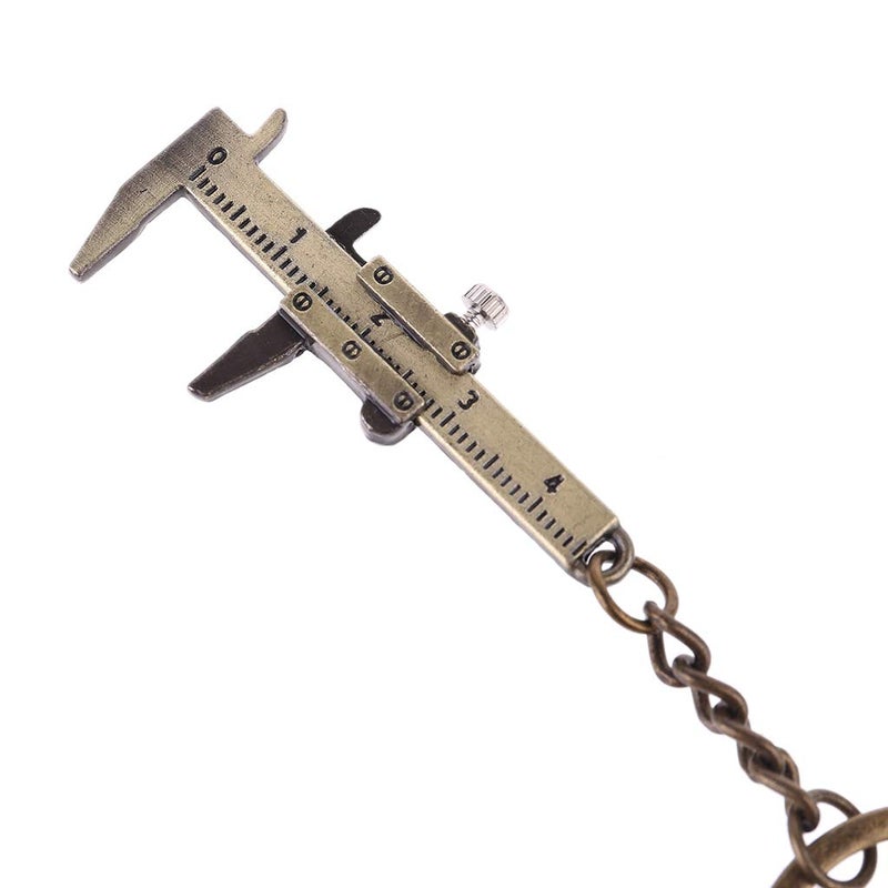 Zinc Alloy Portable Mini Vernier Caliper Keychain Tool 0 45mm Measurement - Image 3